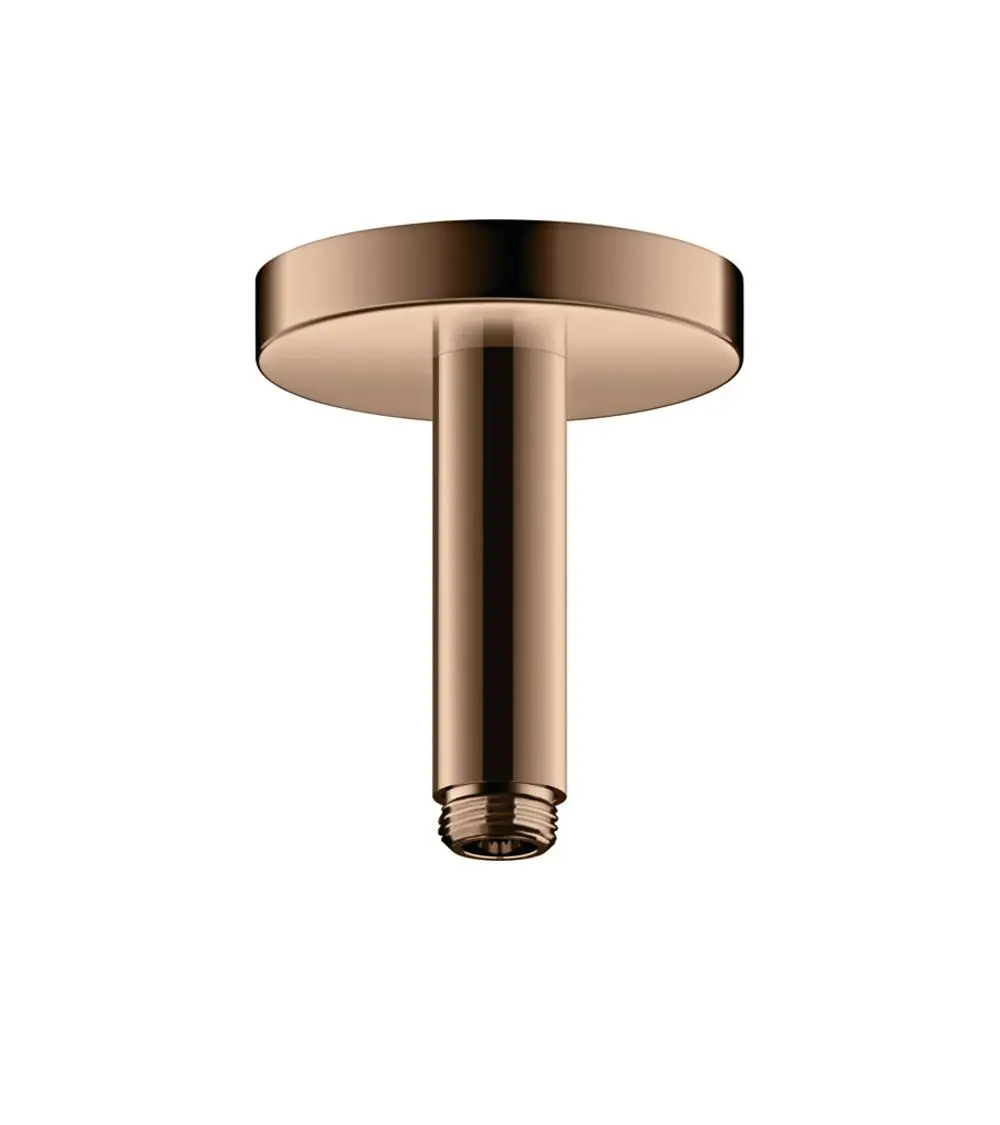 Deckenanschluss mit Gewinde und runder Abdeckung in Polished Red Gold von AXOR. Geeignet für verschiedene Duschsysteme und einfache Montage an der Decke.